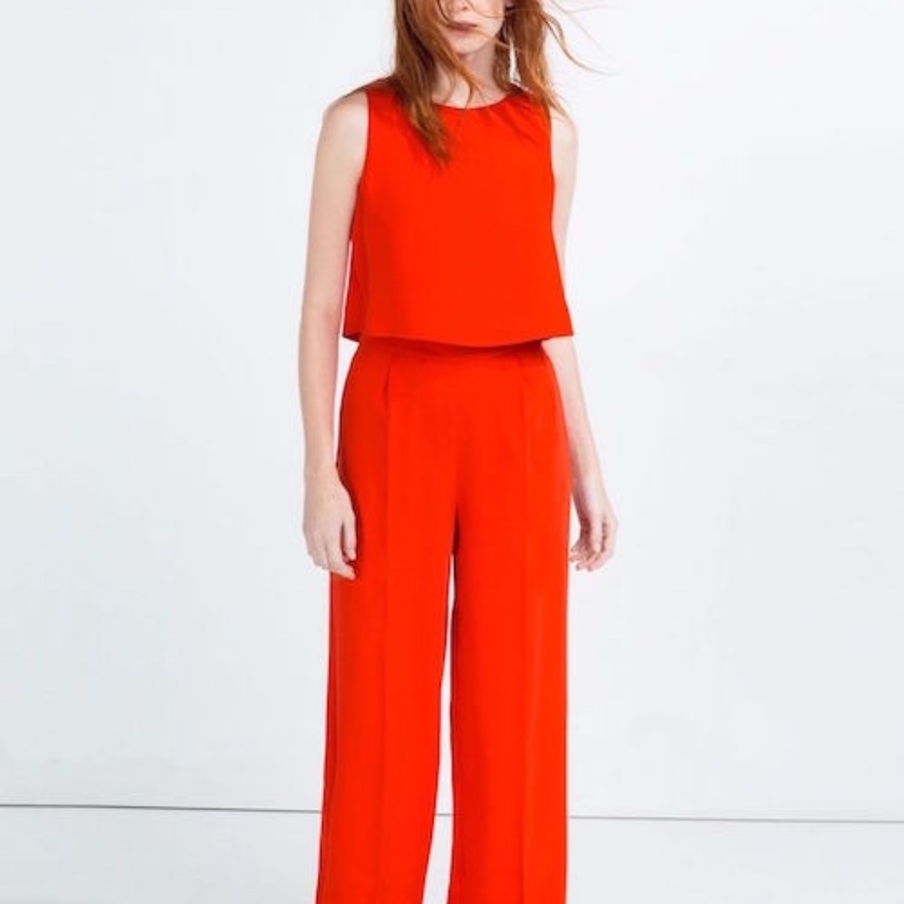 ZARA LONG LAYERED JUMPSUIT